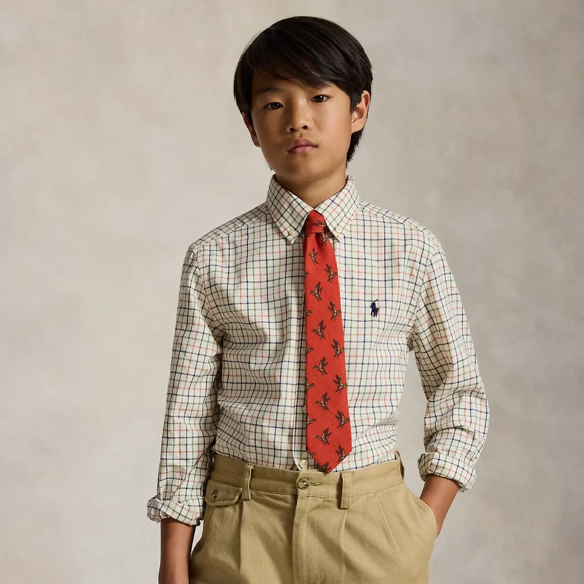 Tattersall Cotton Twill Shirt by Ralph Lauren