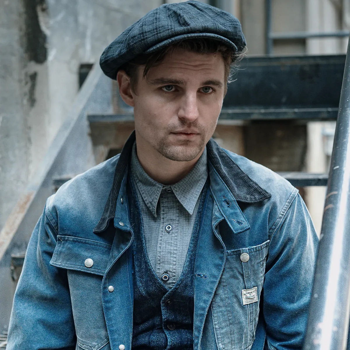 Canvas Corduroy-Collar Engineer Jacket by Ralph Lauren RRL
