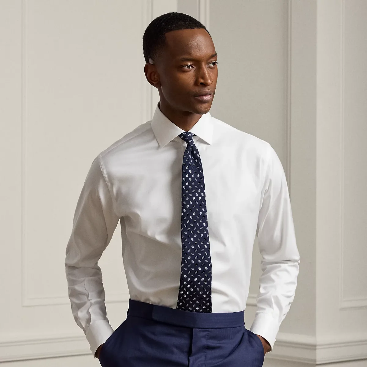 Micro-Diamond-Print Textured Shirt by Ralph Lauren Purple Label