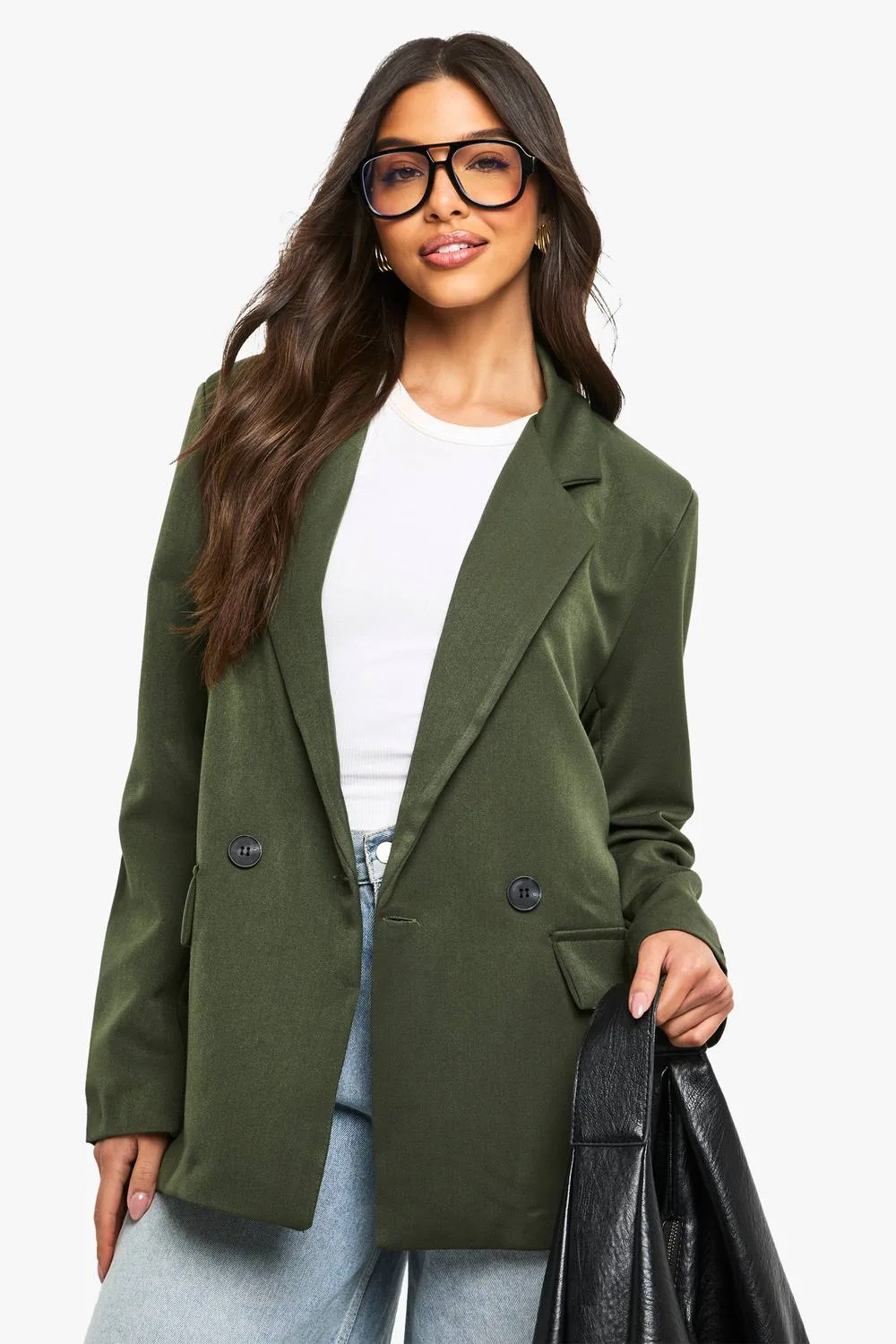 Marl Tailored Oversized Blazer by boohoo