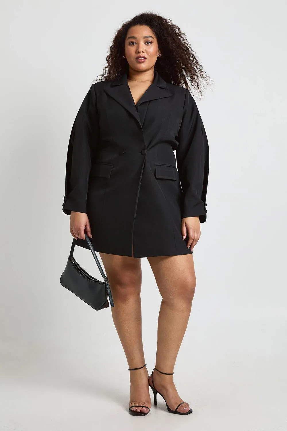 Seam Detail Balloon Sleeve Mini Dress