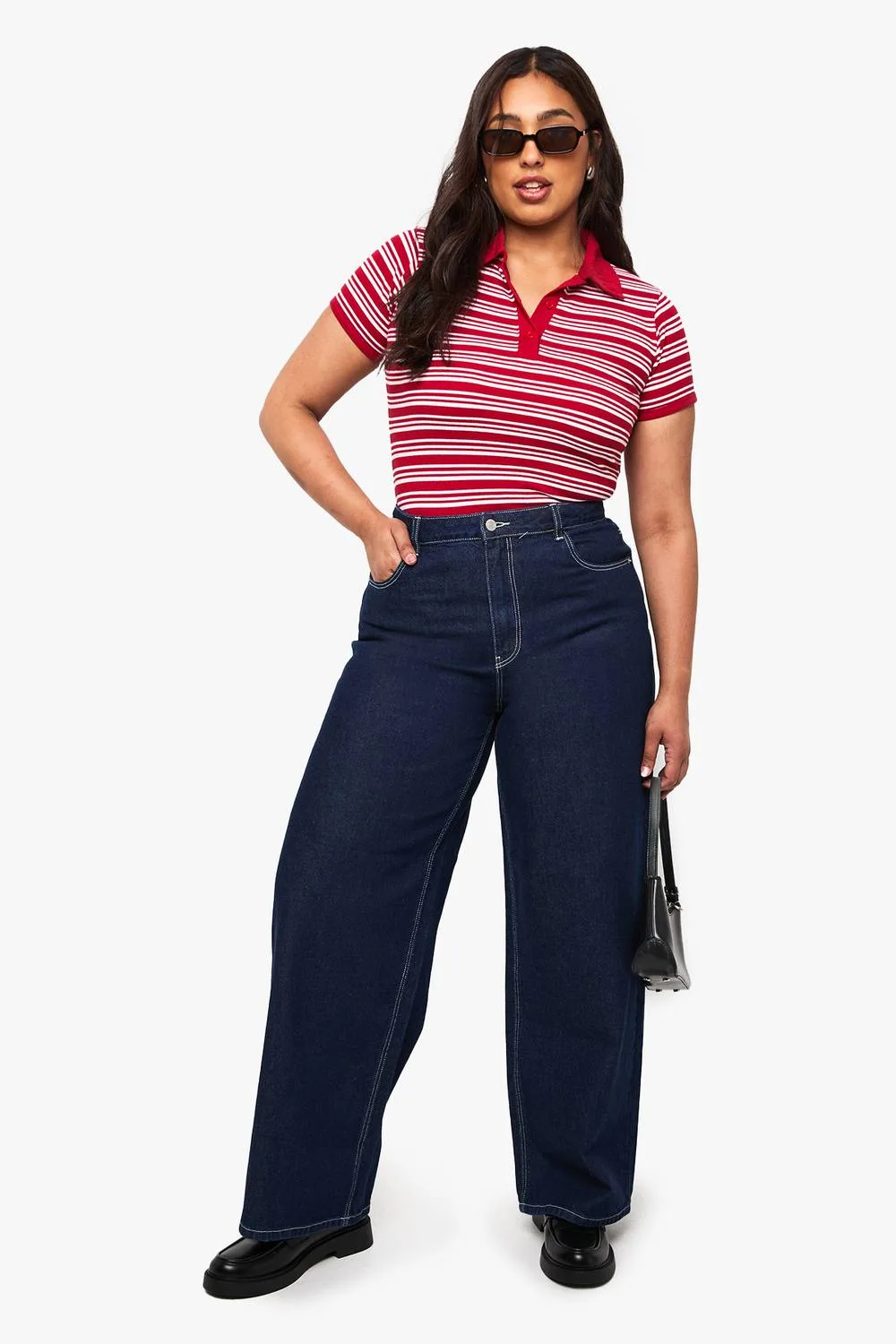 Mid Waist Baggy Fit Jean