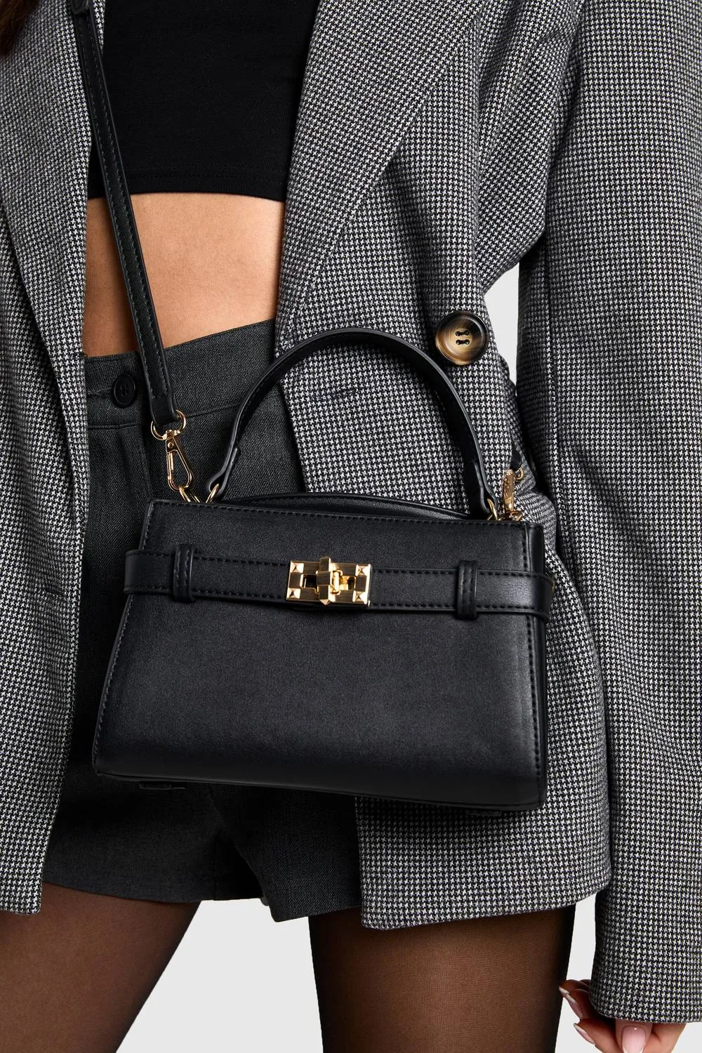 Buckle Strap Detail Mini Bag by boohoo
