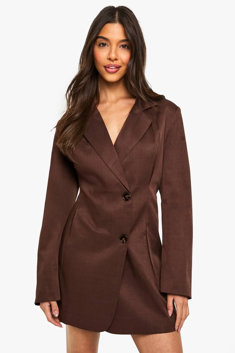 Hook & Eye Cinched Blazer Dress