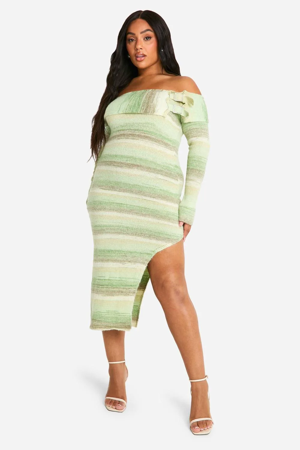Bardot Buckle Knitted Dress by boohoo