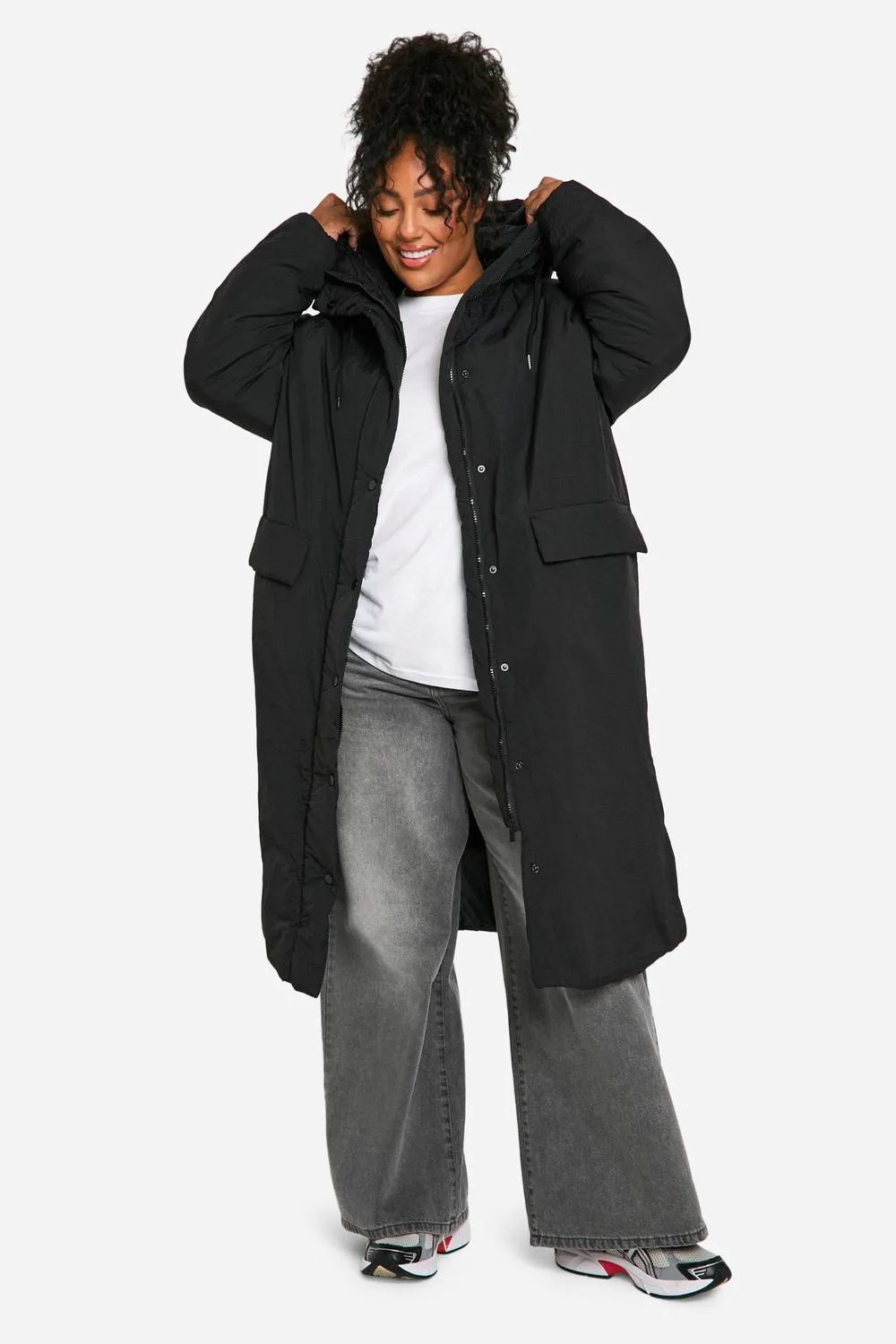 Oversized Maxi Padded Parka by boohoo