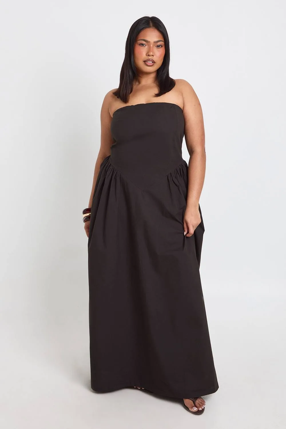 Bandeau Midaxi Dress by boohoo