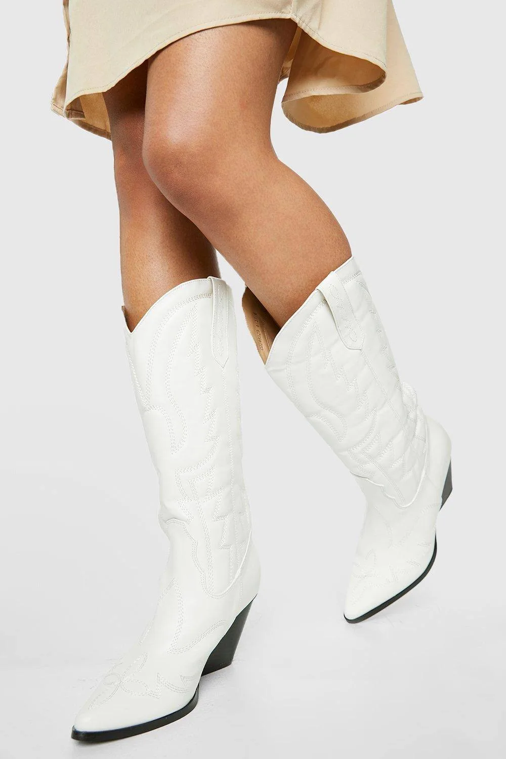 Knee High Western Cowboy Boots by boohoo