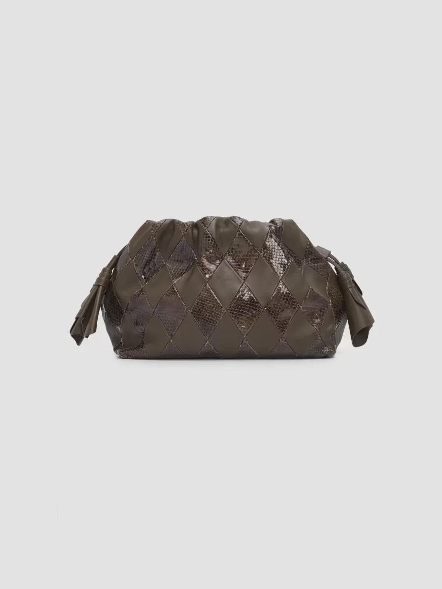 Cloud 91 Medium Snakeskin-Embossed Clutch by Zimmermann