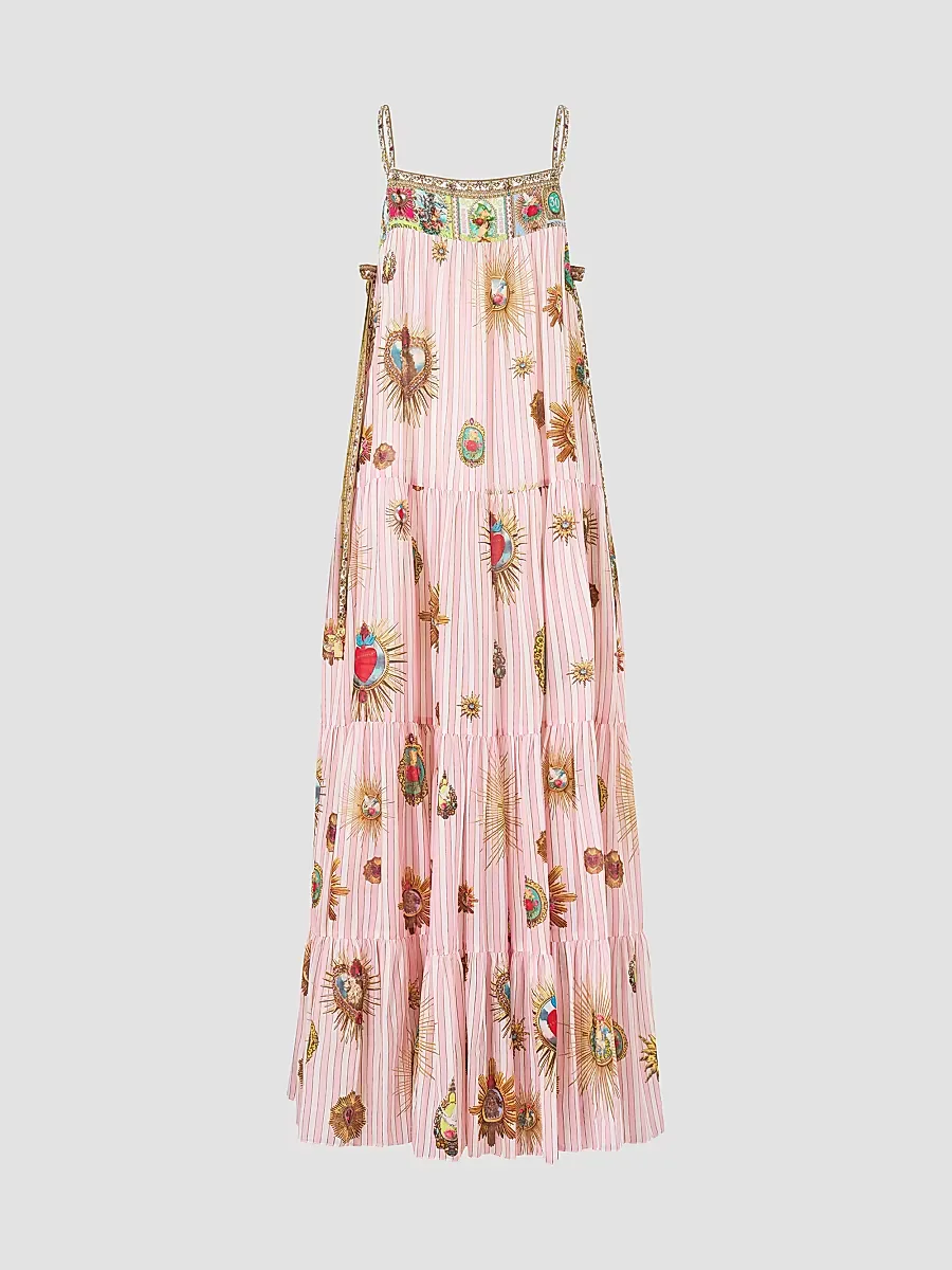 Striped Cotton A-Line Maxi Dress by Camilla