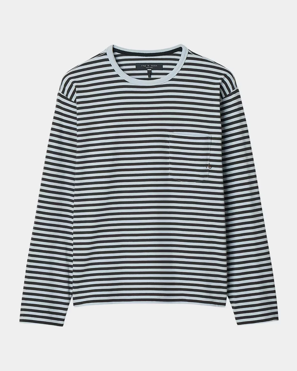 Striped Cotton Boxy T-Shirt by rag & bone