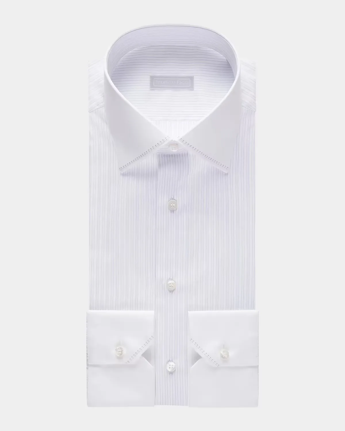 Cotton Textured Double-Stripe Dress Shirt by Stefano Ricci