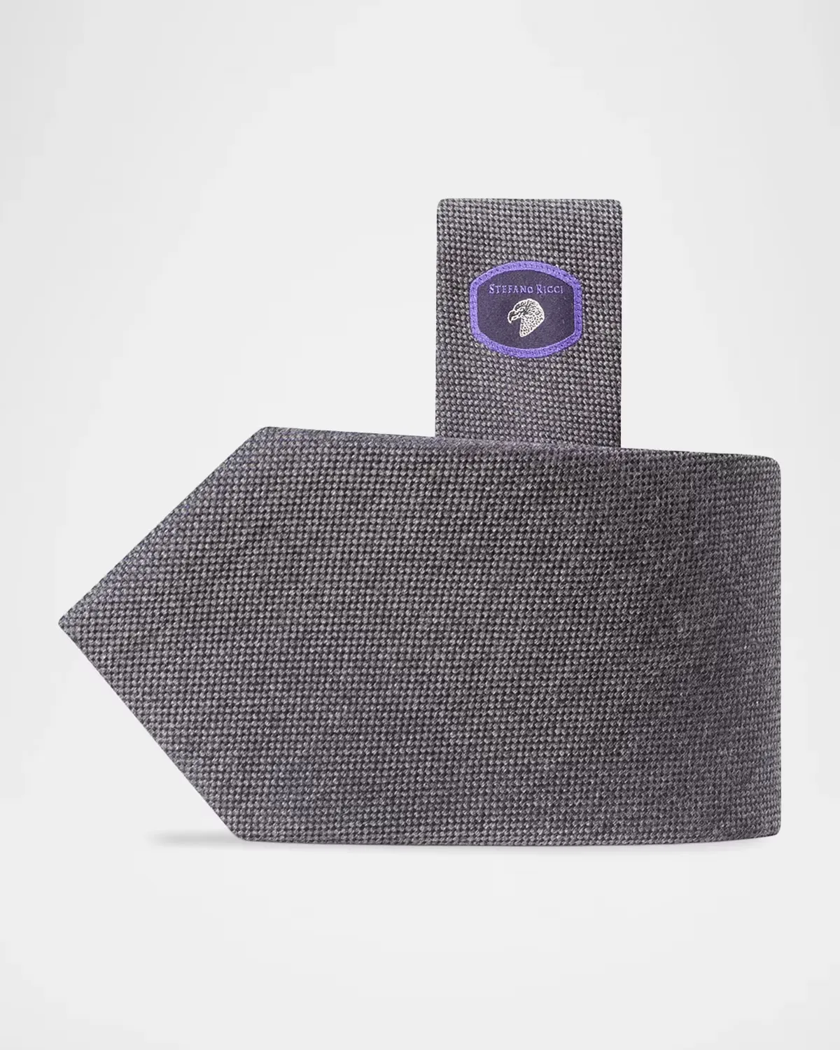 Silk and Cashmere Solid Woven Tie by Stefano Ricci