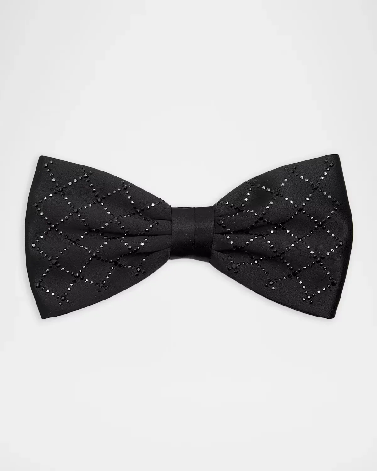 Swarovski Crystal Lattice Silk Bow Tie by Stefano Ricci