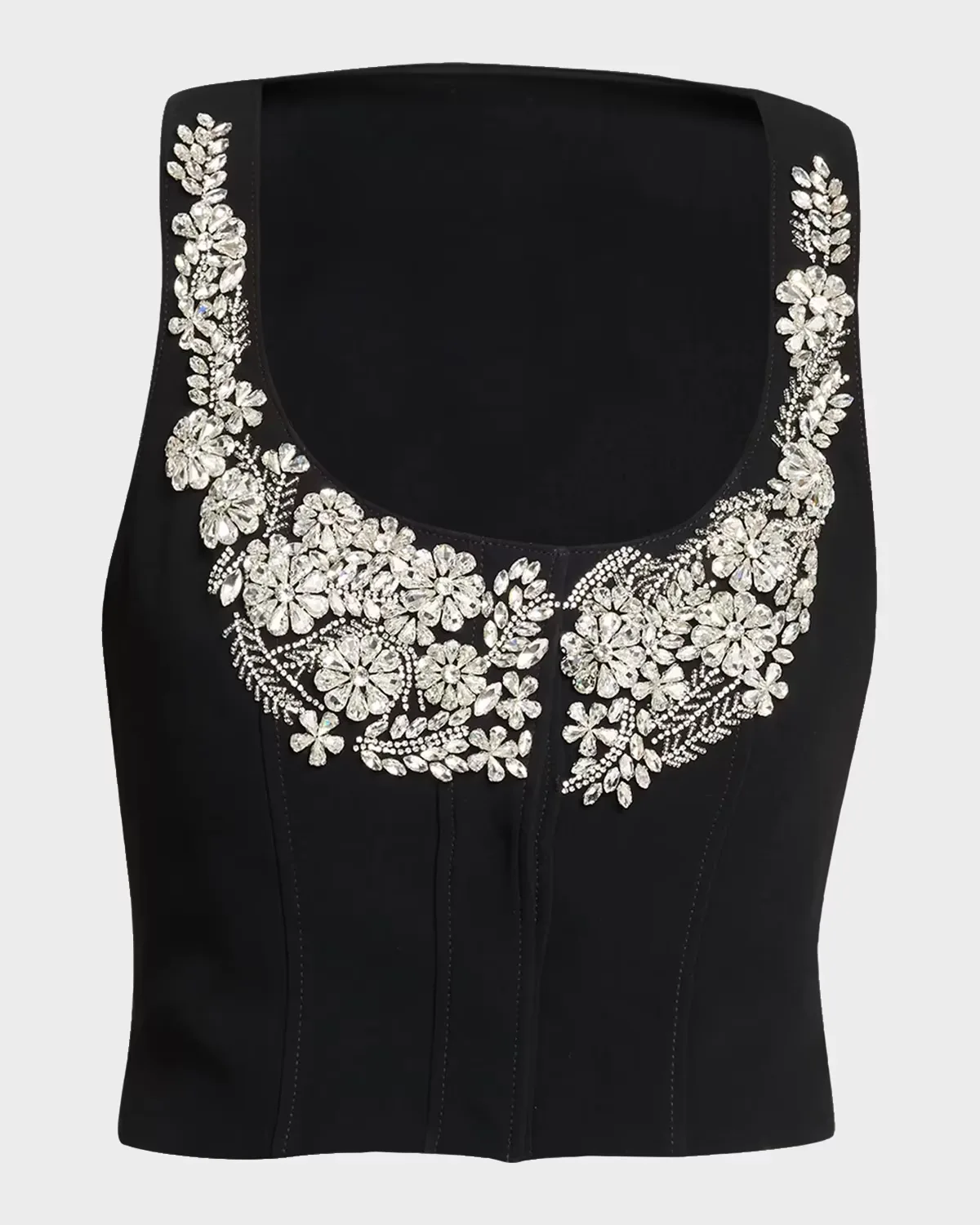 Aliana Embellished Cropped Vest by Cinq à Sept