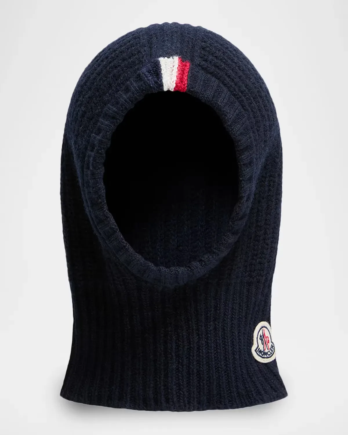 Tricolor Wool & Cashmere Blend Balaclava by Moncler