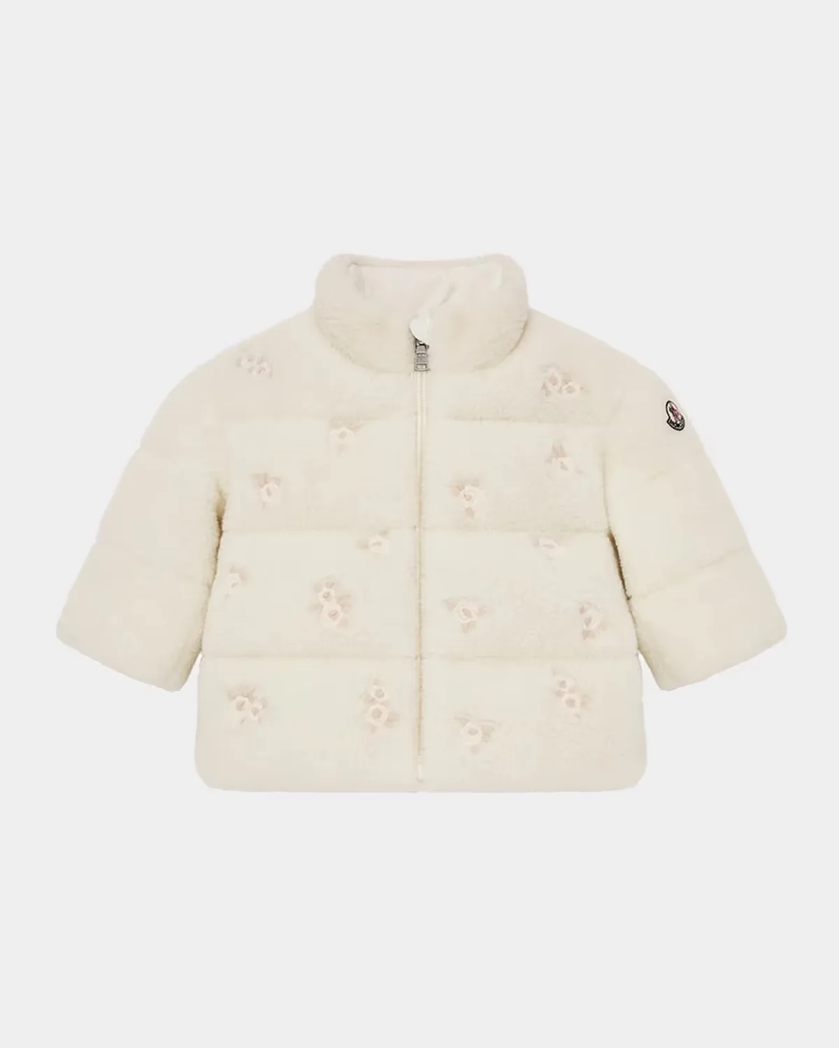 Chiara Embroidered Teddy Padded Jacket by Moncler