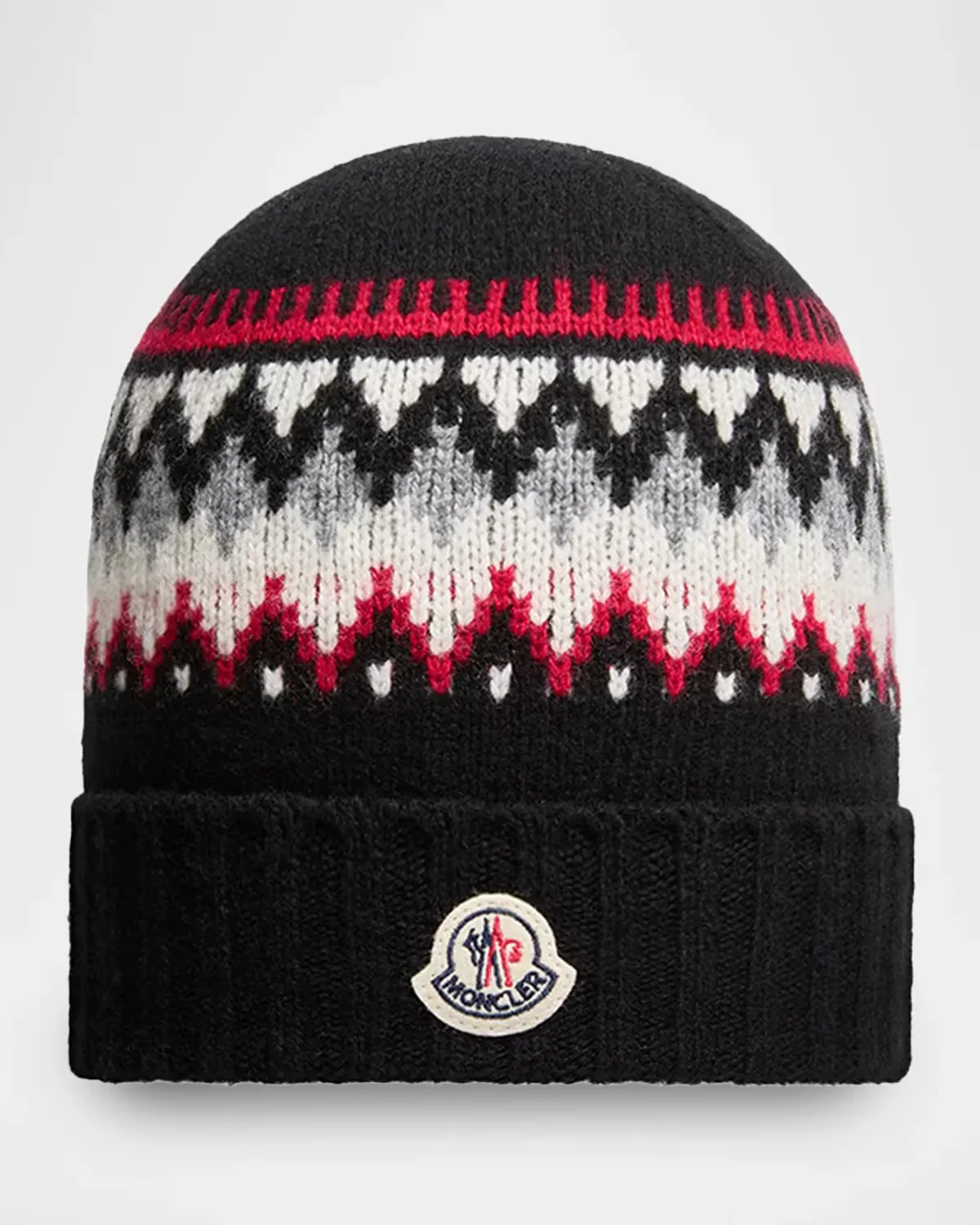 Jacquard Wool Beanie by Moncler