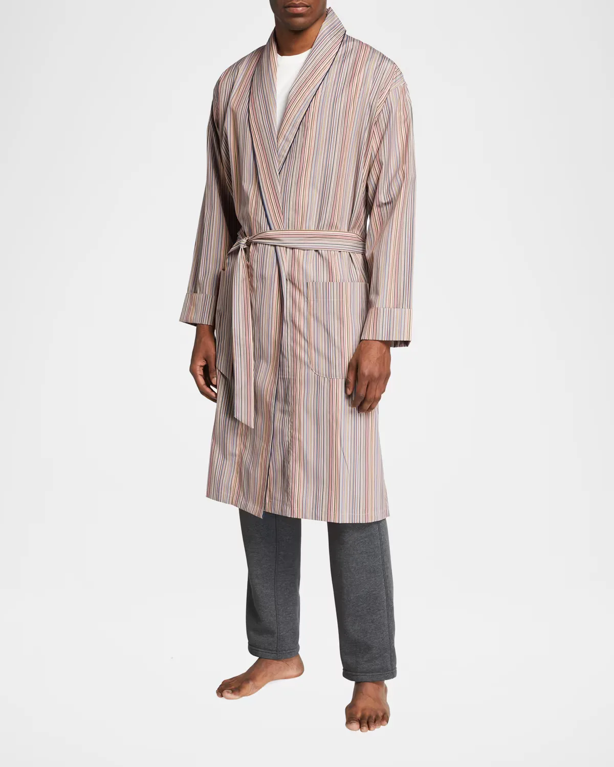 Multi-Stripe Cotton Robe by Paul Smith