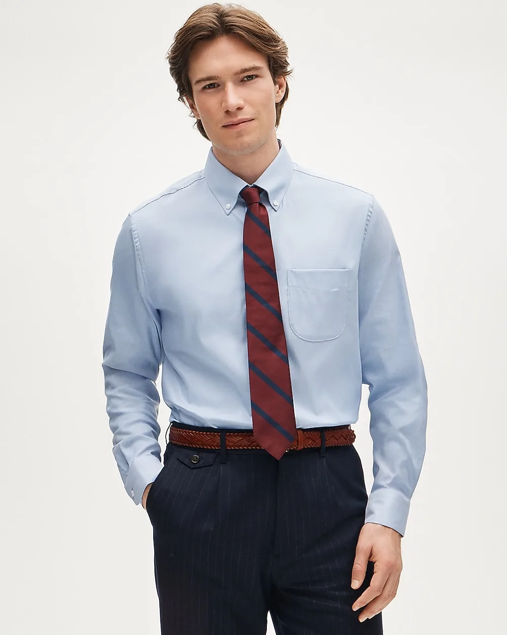 Tall Bowery Performance Stretch Oxford Shirt with Button-Down Collar