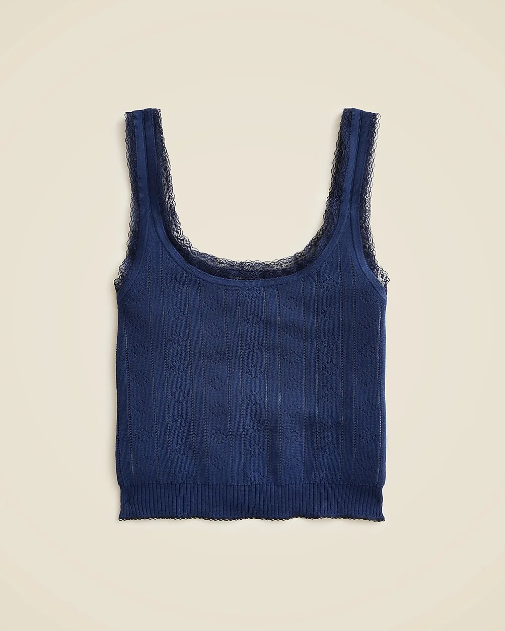 Pointelle Sweater-Tank in Premium Ultrafine Cotton