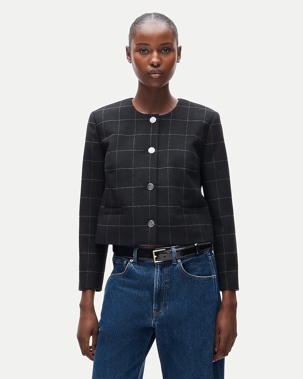 Lady Jacket in Windowpane Wool Blend by J.Crew