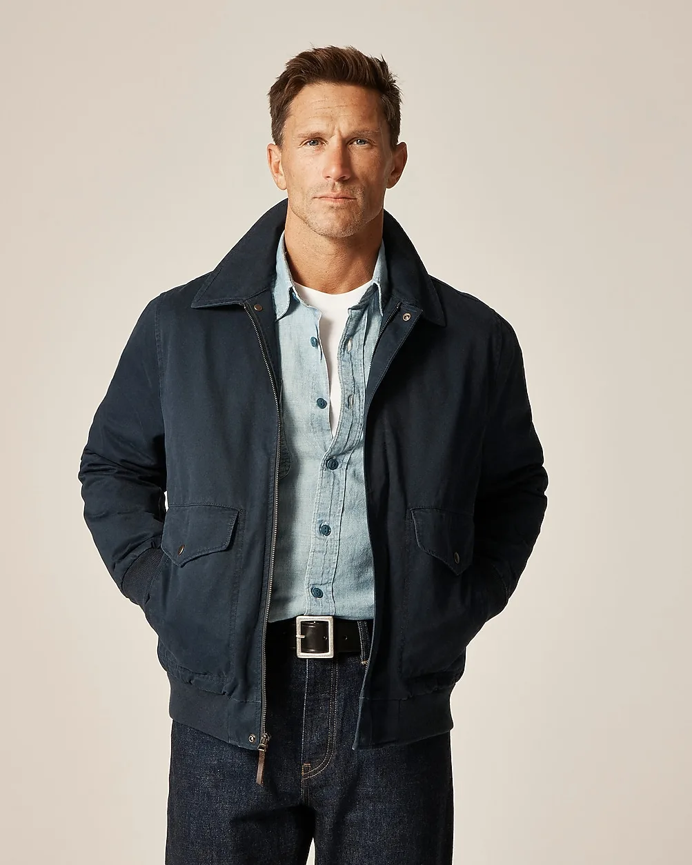 Wallace & Barnes Flight Jacket in Cotton Chino by J.Crew