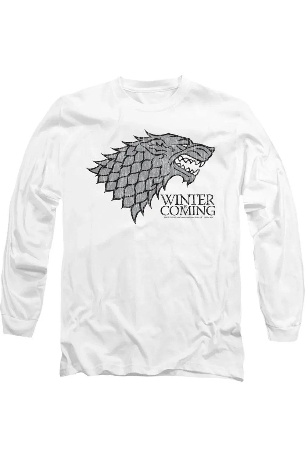 Game of Thrones Stark Winter Is Coming Long Sleeve Tee by Gildan