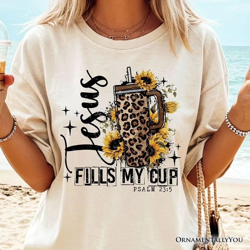 Jesus Fills My Cup Christian T-Shirt Faith Inspired Coffee Tee by OrnamentallyYou