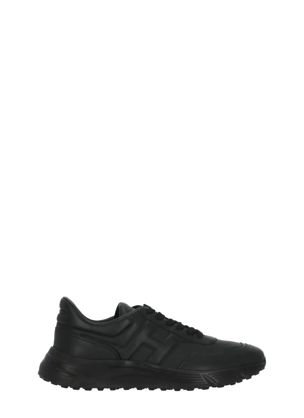 Embossed Logo Leather Raised Sole Sneakers by Hogan