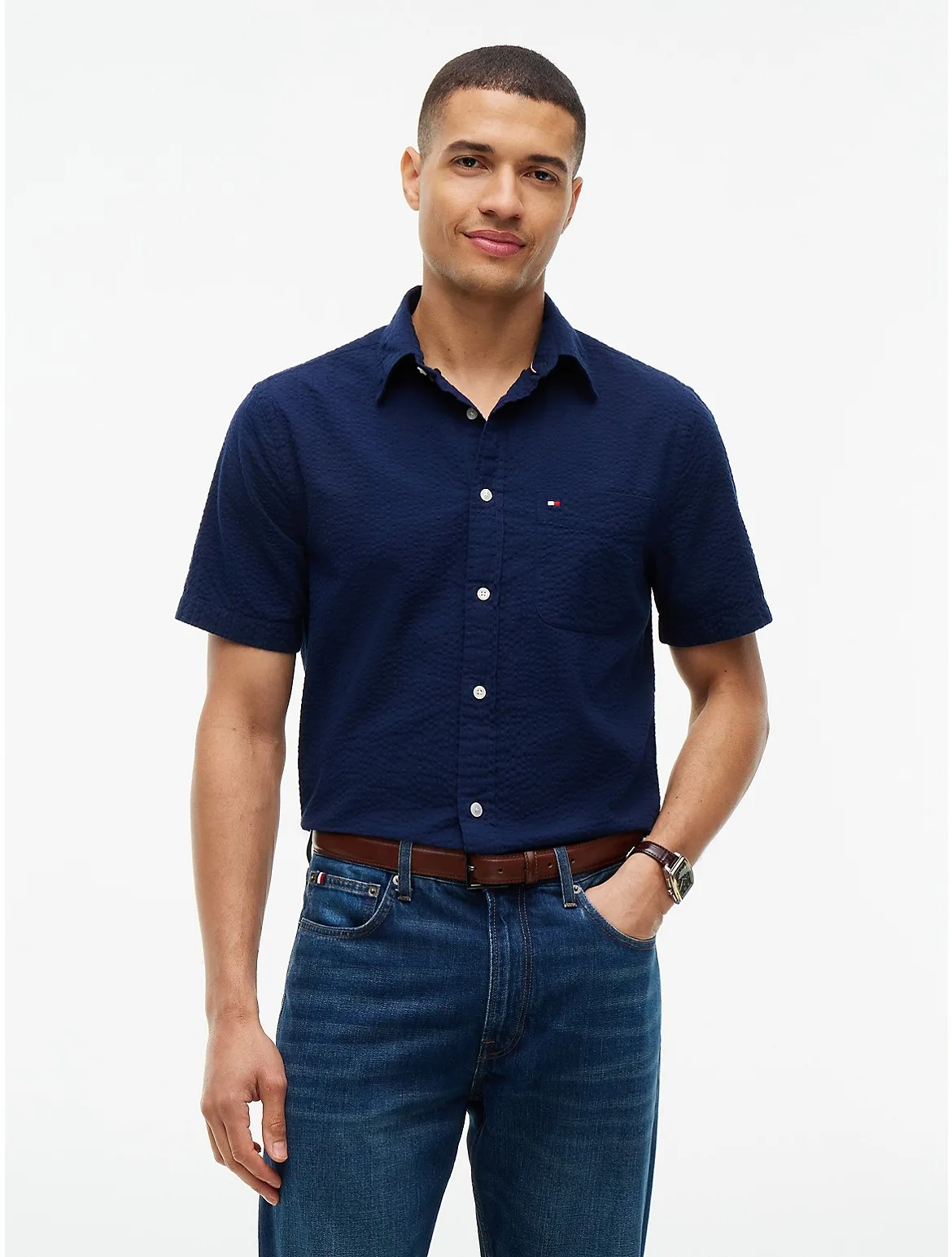 Regular Fit Seersucker Shirt