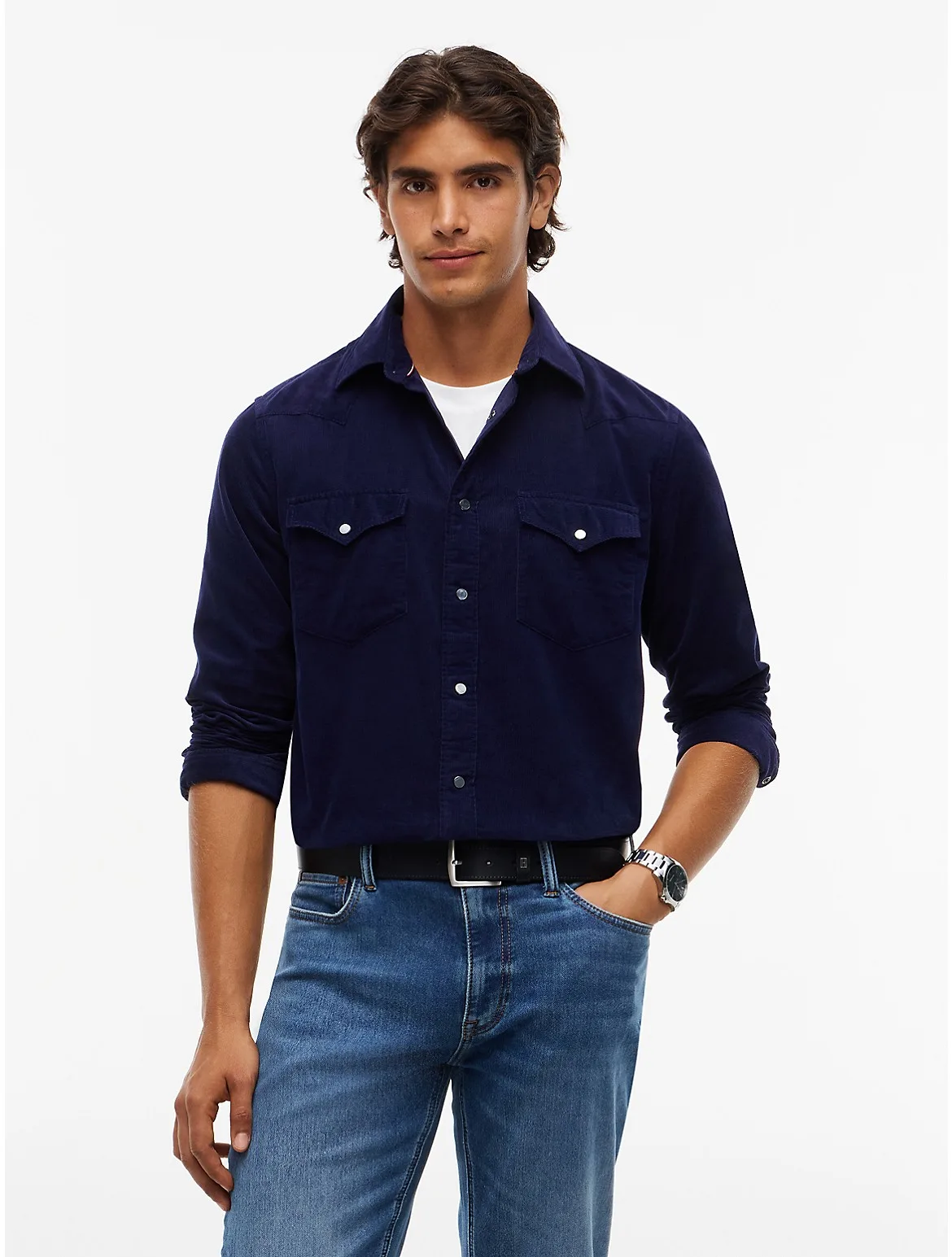 Regular Fit Corduroy Western Shirt by Tommy Hilfiger