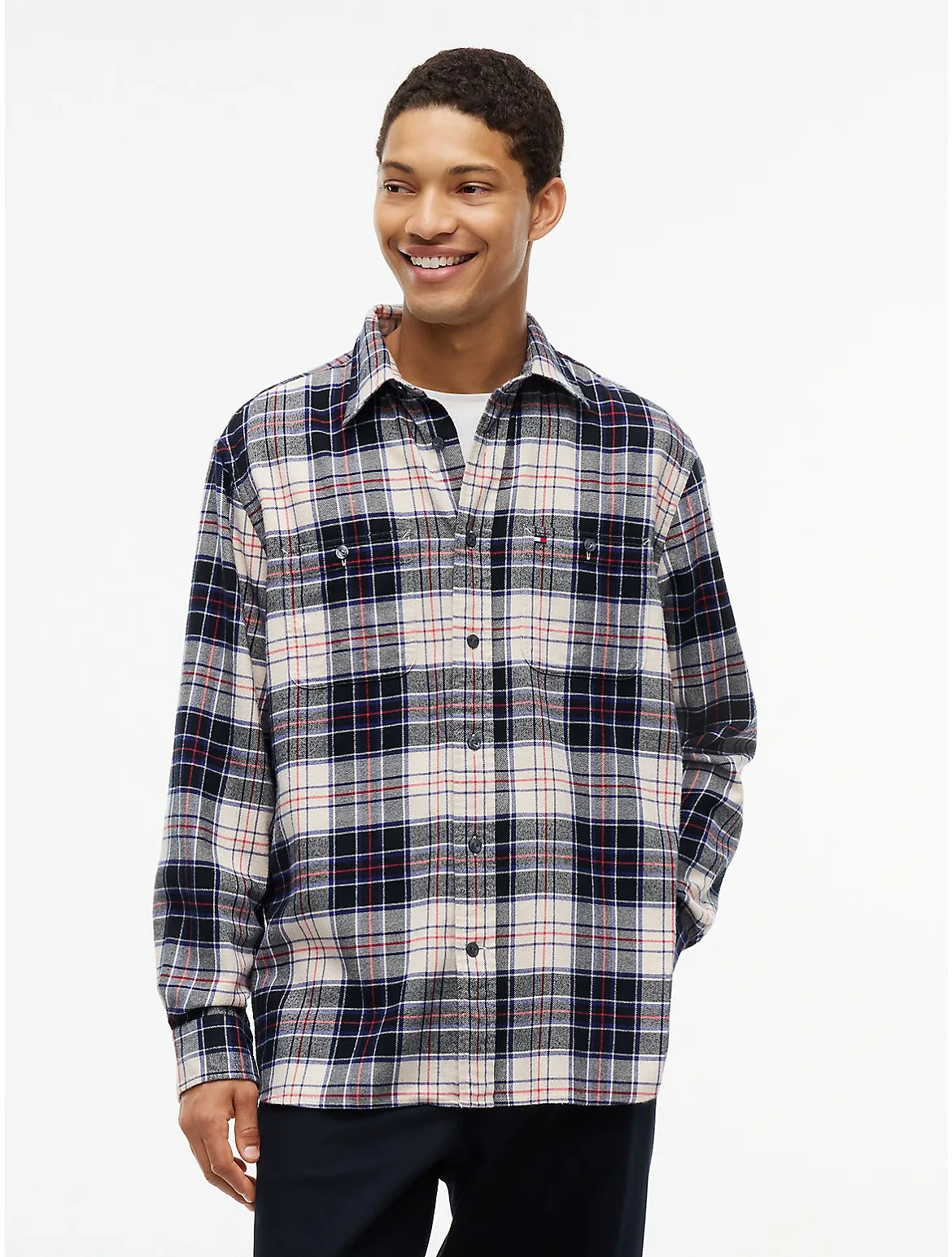 Classic Fit Tartan Flannel Shirt by Tommy Hilfiger