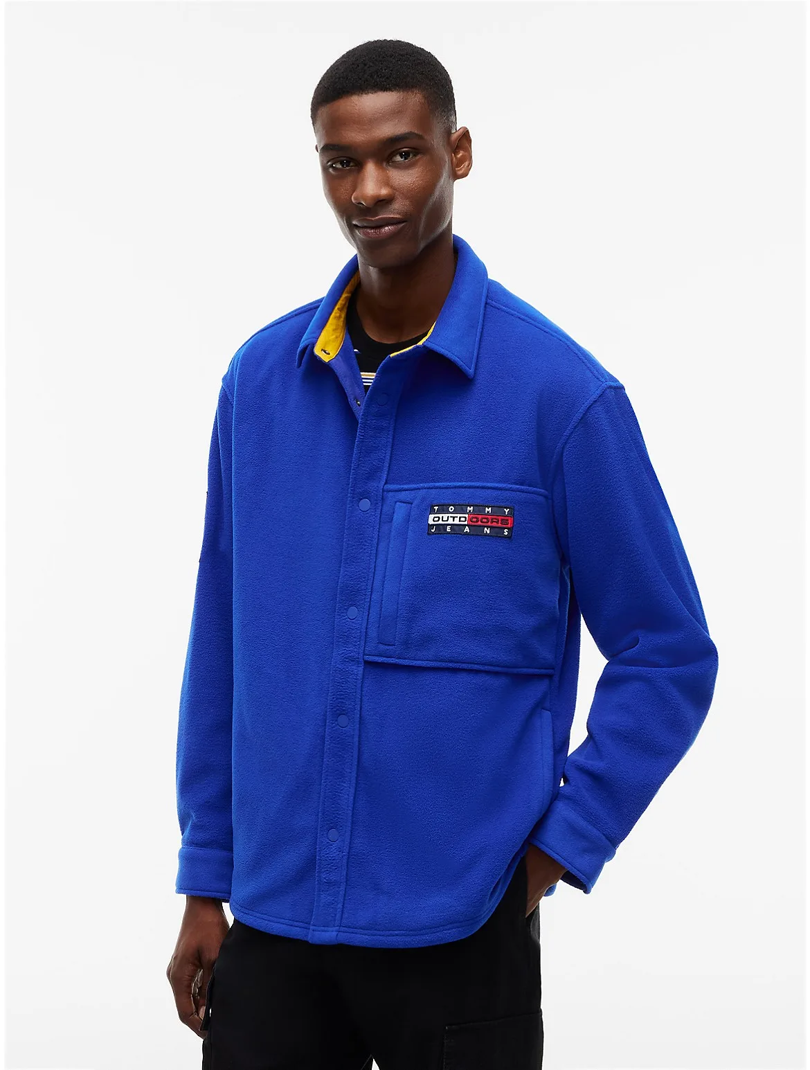 Tommy Jeans Logo Fleece Overshirt by Tommy Hilfiger