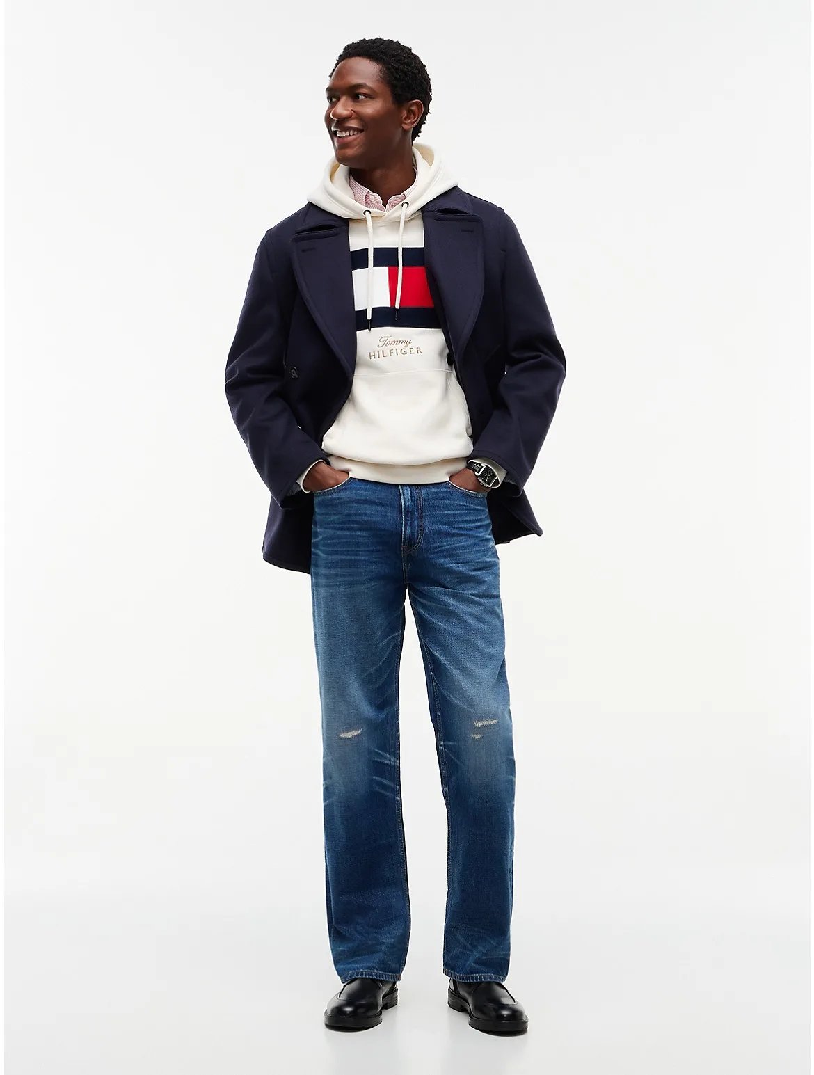 Distressed Relaxed Straight Jean by Tommy Hilfiger