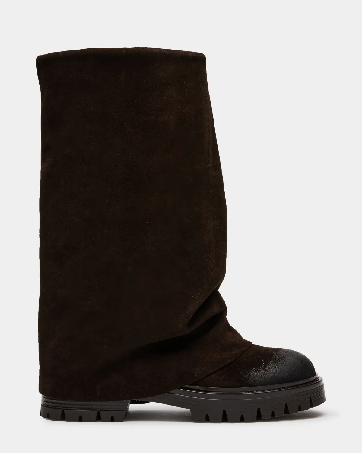 Rift Cuffed Boots - Brown Suede by Steve Madden