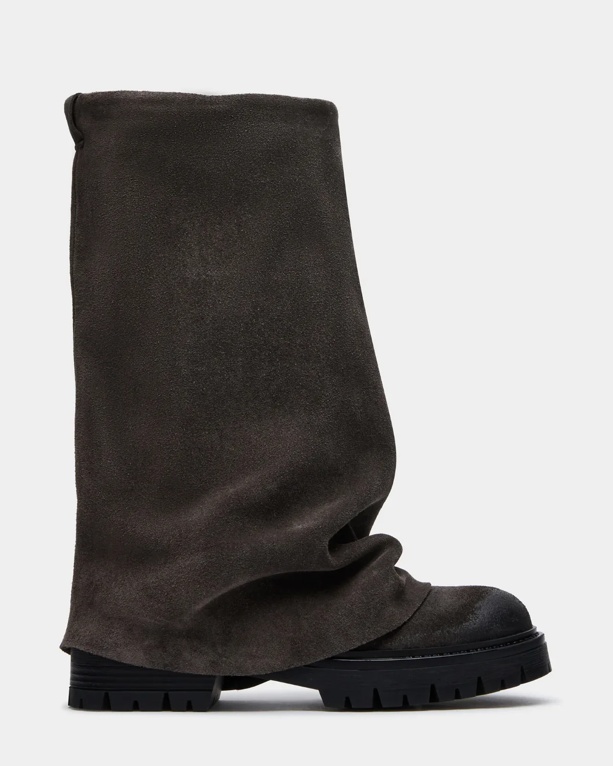 Rift Cuffed Boots - Grey Suede by Steve Madden