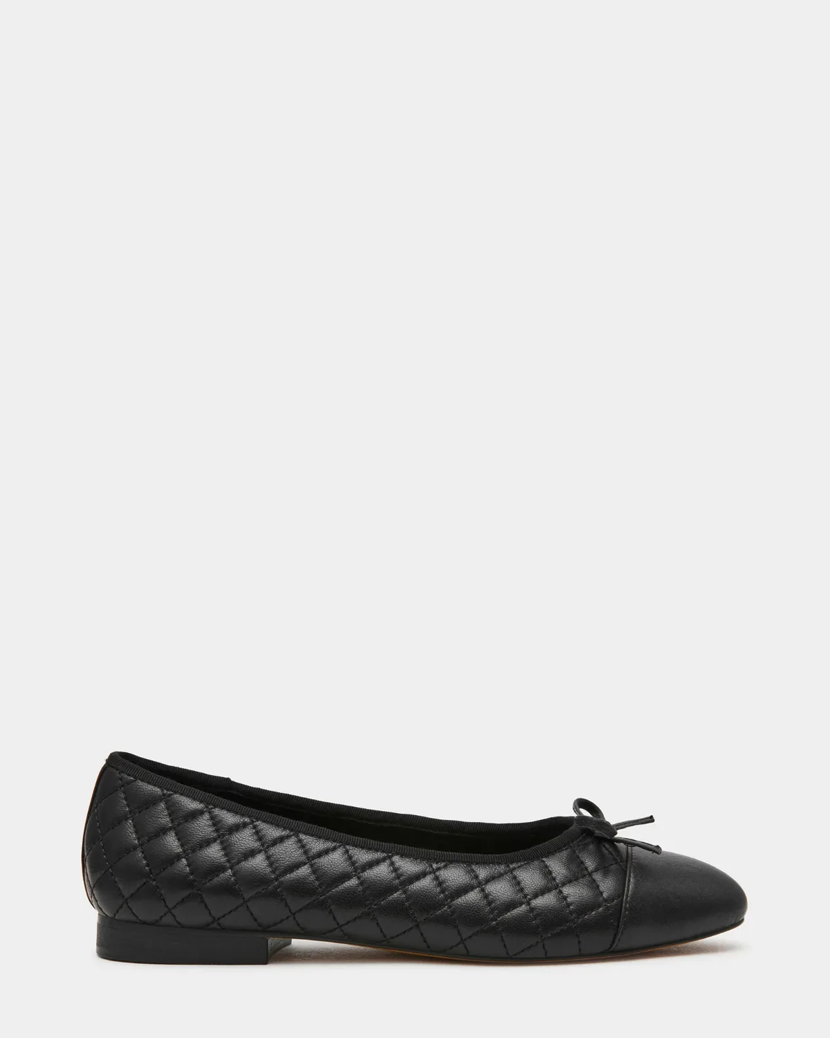 Kit Ballet Flats - Black Quilted - Leather by Steve Madden