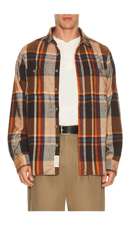 Heavy Flannel Work Shirt by Schott