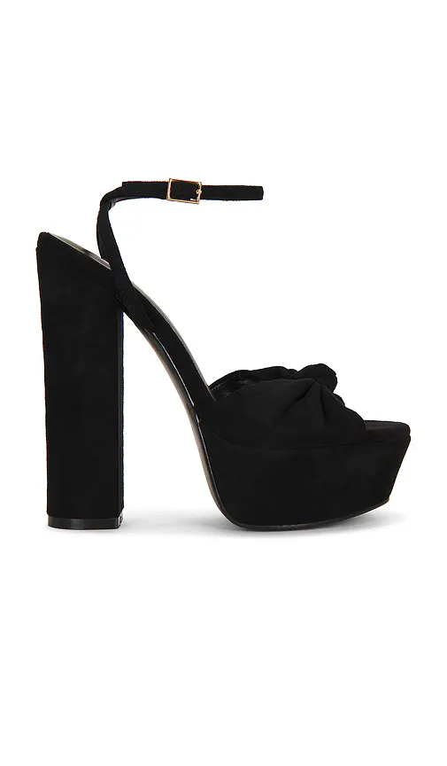 Janis Platform in Black Suede by FEMME LA