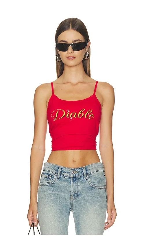 Diablo Cholita Tank Top by Willy Chavarria