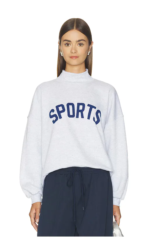 Navy Sports Mockneck Sweater by Sunny Somewhere