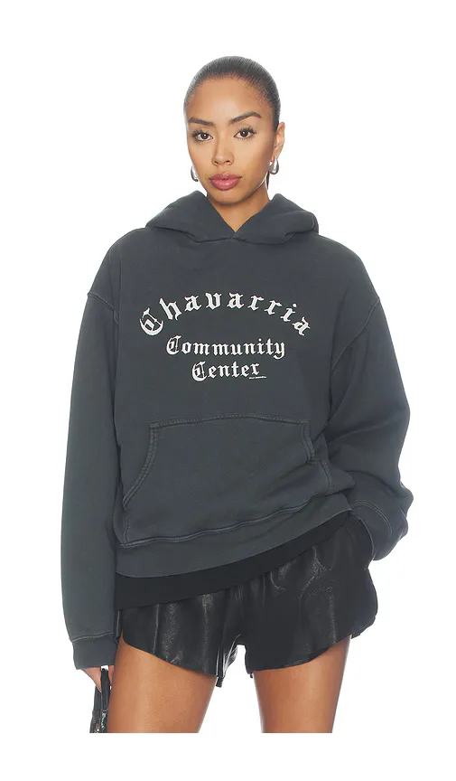 Community Center Shrunken Po Hoodie by Willy Chavarria
