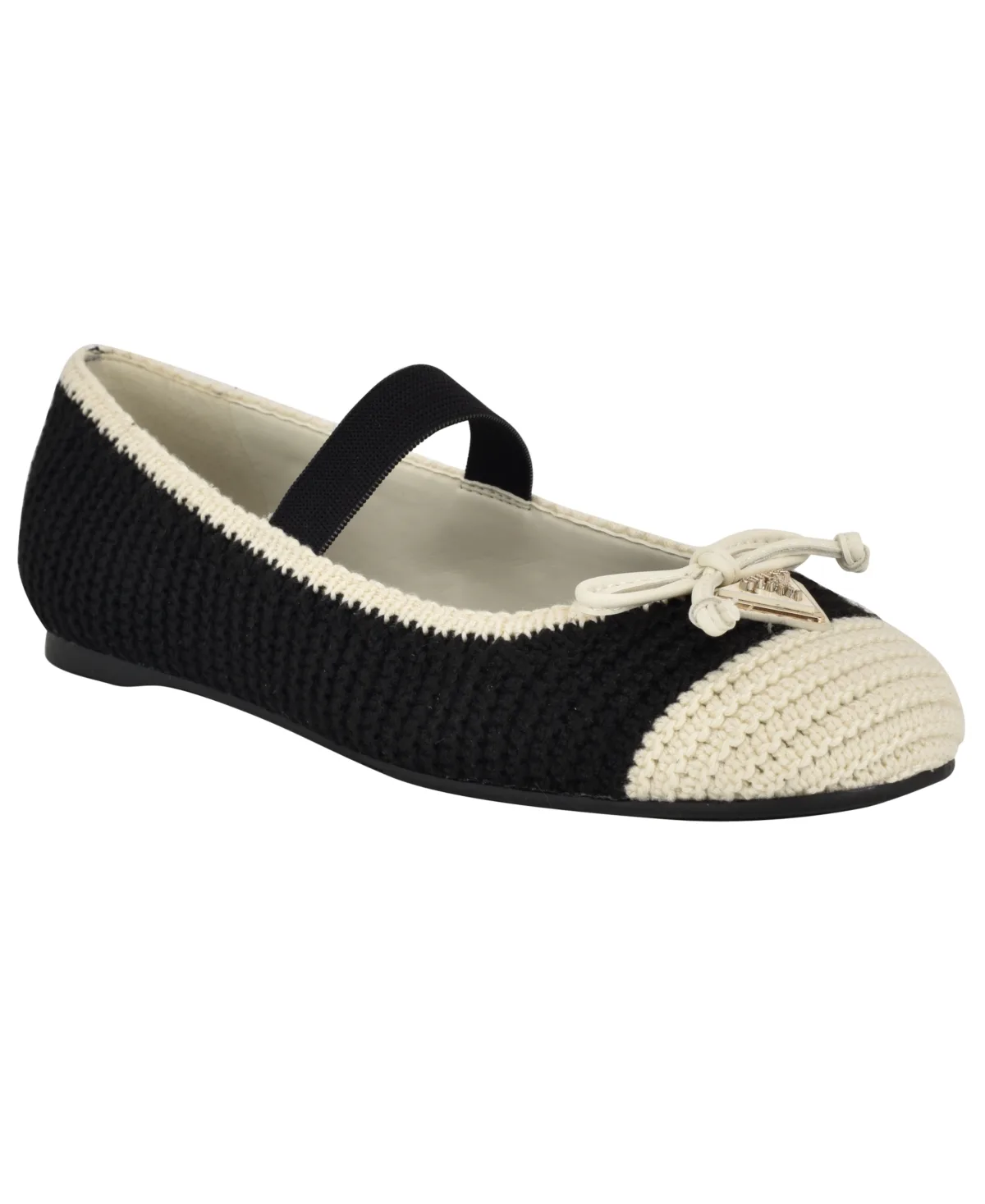 Maysa Crochet Knit Mary Jane Flats by Guess