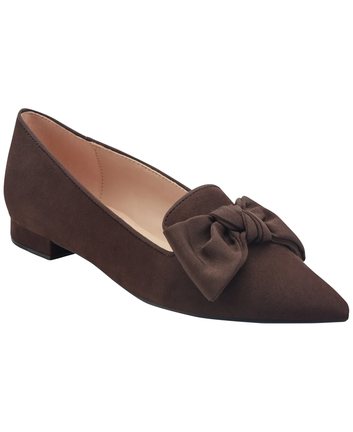 Auggie Bow Pointed Toe Tailored Loafers by Bandolino