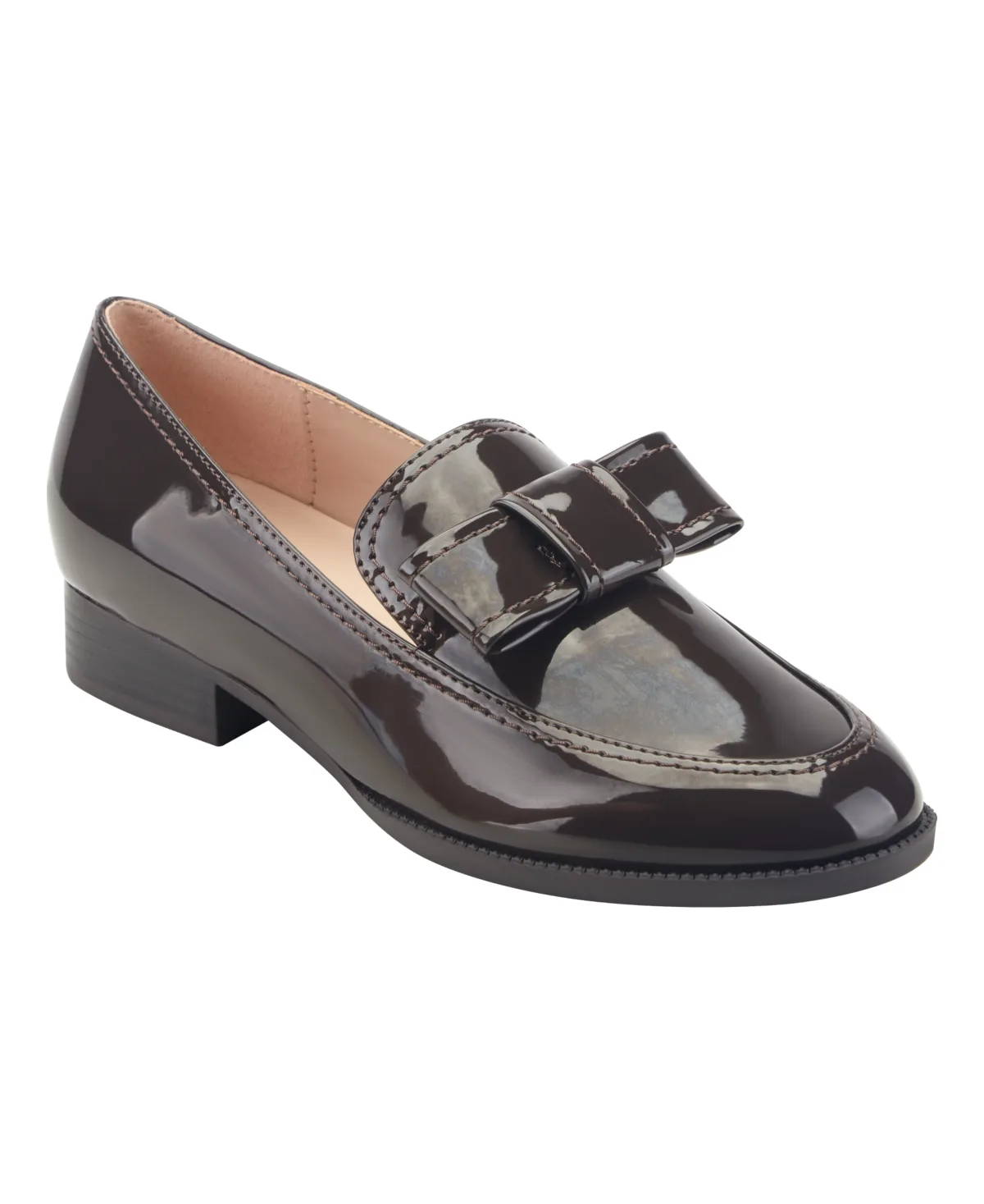 Londyna Bow Block Heel Dress Loafers by Bandolino