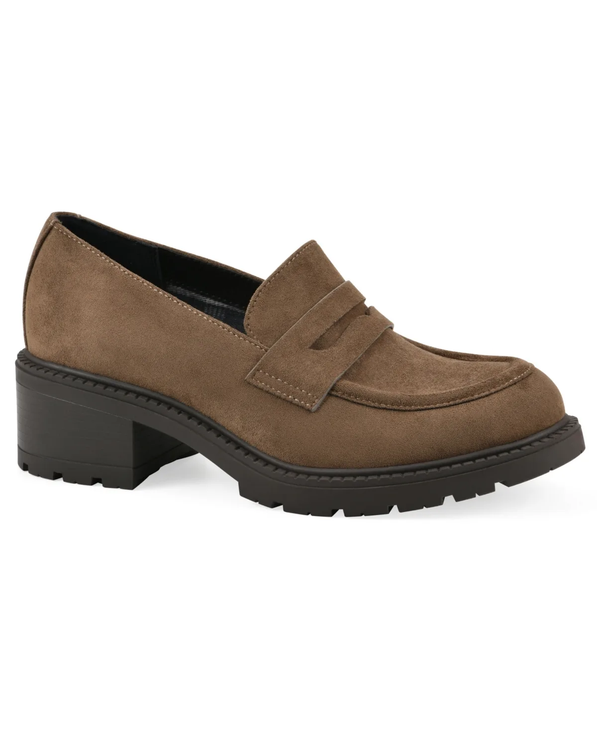 Brigetty Heeled Penny Loafers by White Mountain