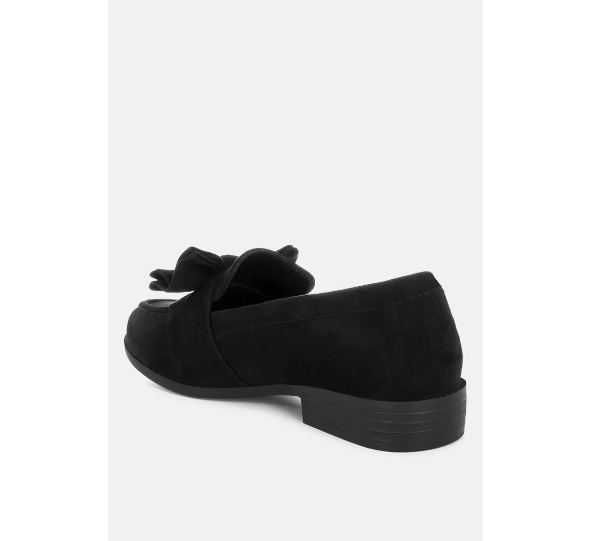 Havisham Bow Accent Heeled Loafers by London Rag