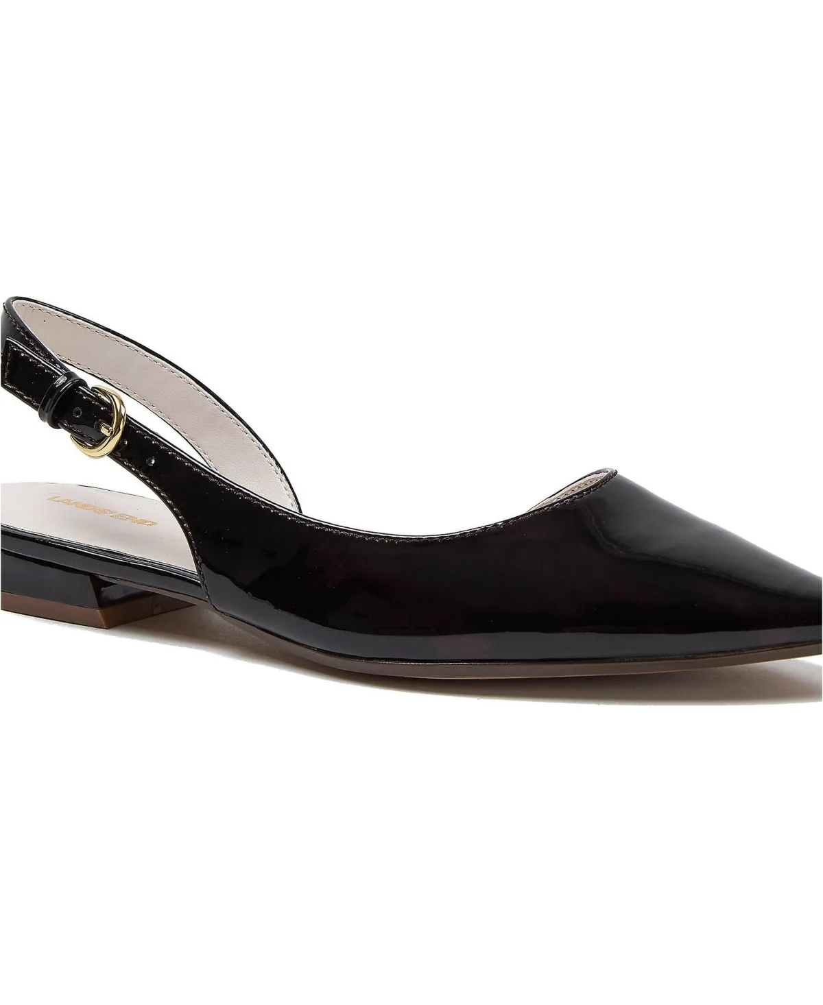 Leather Slingback Low Heels by Lands' End