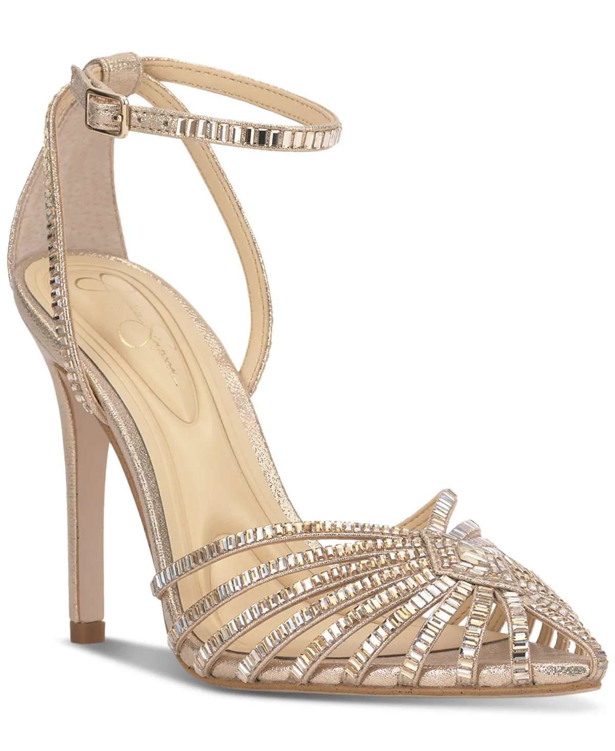 Paveri Huarache Rhinestone Stiletto Pumps by Jessica Simpson